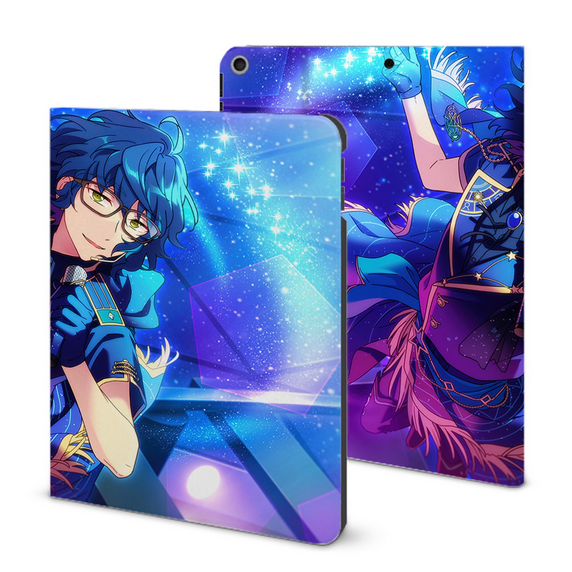 （画像用） あんさんぶるスターズ! Ensemble Stars IPad ケース ブック型 PUレザー TPU 耐衝撃 軽量 薄型 ペン収納なし 全面保護 IPad 各モデル対応